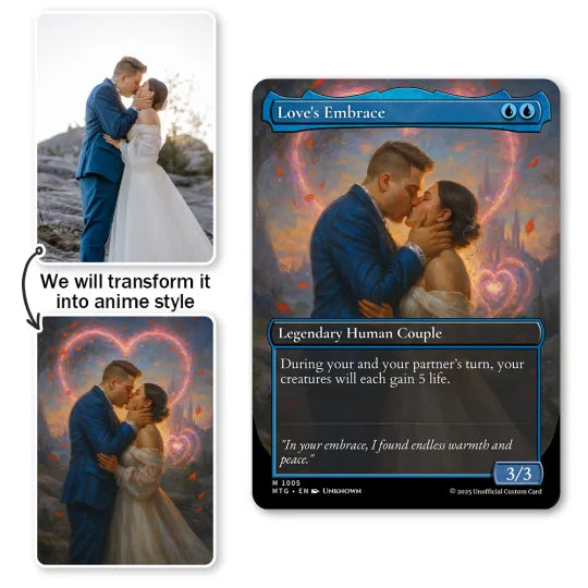 Çiftler İçin Kişiye Özel Tasarım MTG Magic Kartı