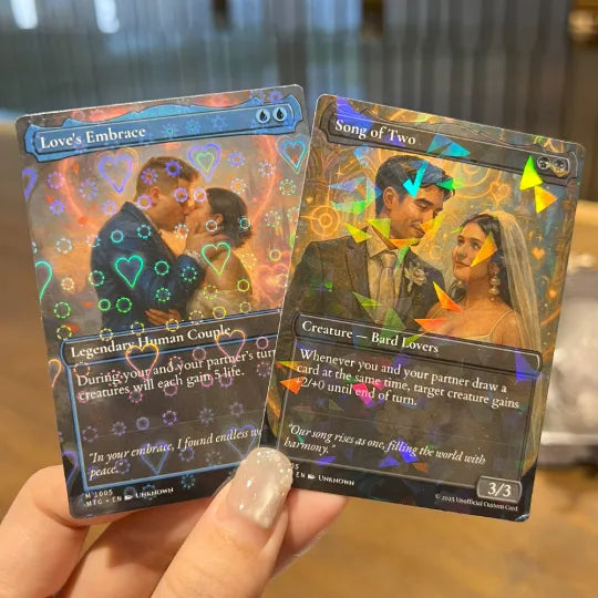Çiftler İçin Kişiye Özel Tasarım MTG Magic Kartı