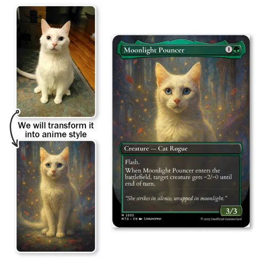 Evcil Hayvanın İçin Kişiye Özel Tasarım MTG Magic Kartı