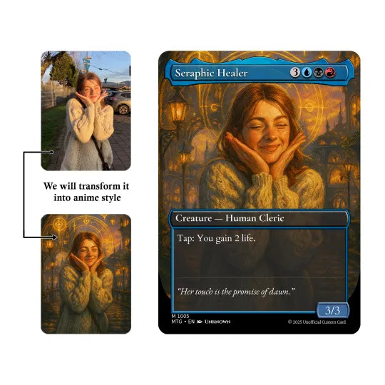Kişiye Özel Anime Karakter MTG Magic Kartı