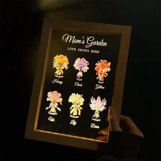 Özelleştirilebilir Anne Bahçesi Ve Çocukları, Doğum Ayı Buketi, Ledli