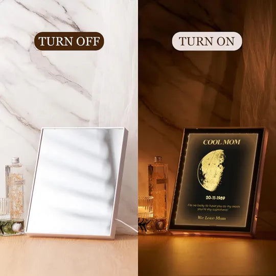 Özelleştirilebilir Anne Ay Evresi Led Sanat Aynası