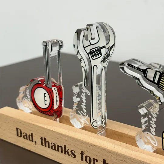 Kişiselleştirilmiş 3D Babanın Küçük Yardımcıları Lambası, Dekoru