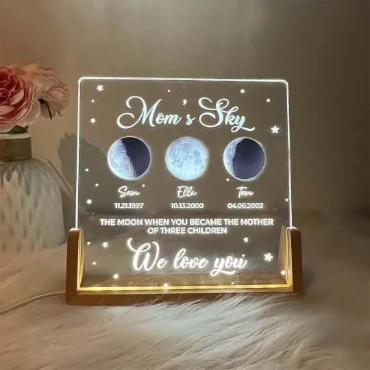 Özelleştirilebilir Annemin Evreni Ve Çocukları, Doğum Ay Evresi, Gece Lambası