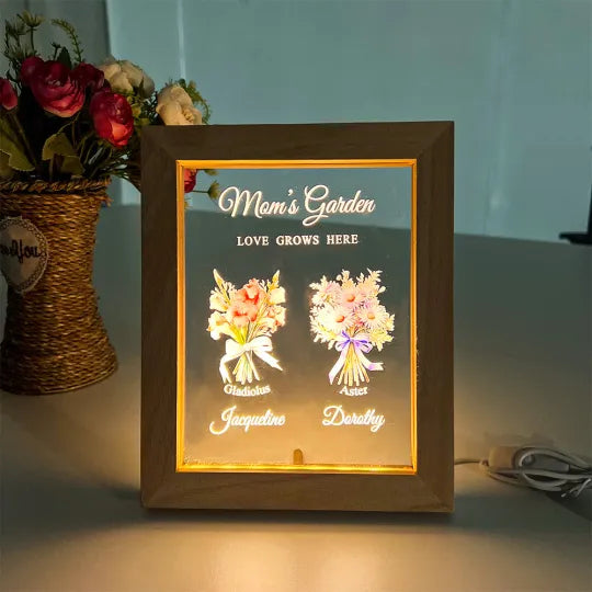 Özelleştirilebilir Anne Bahçesi Ve Çocukları, Doğum Ayı Buketi, Ledli