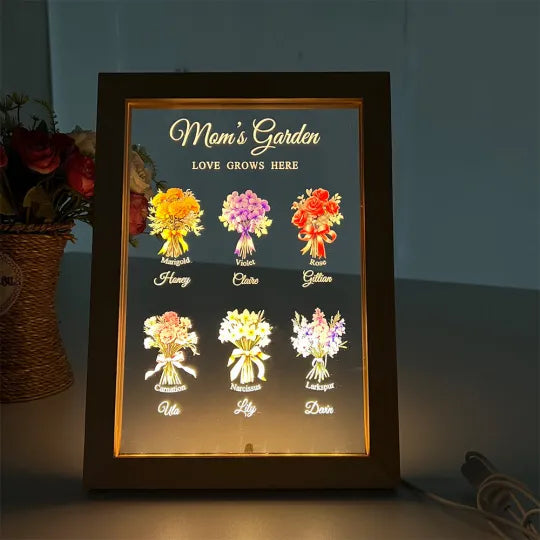 Özelleştirilebilir Anne Bahçesi Ve Çocukları, Doğum Ayı Buketi, Ledli