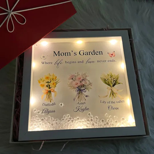 Özelleştirilebilir Anne Bahçesi Ve Çocukları, Doğum Ayı Buketi, Çerçeve