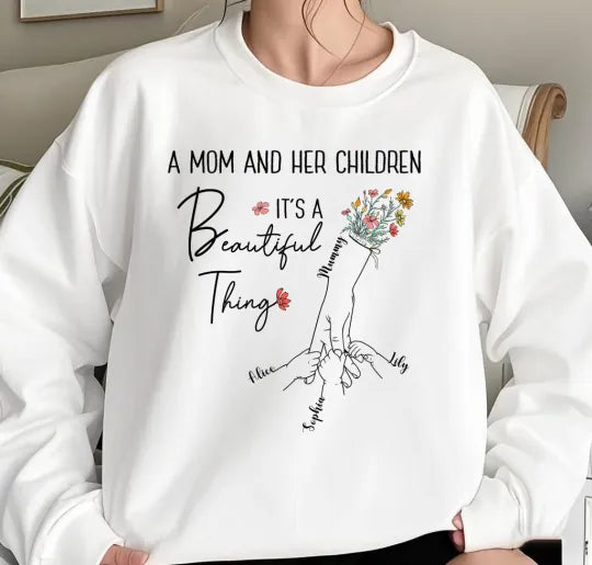 Özelleştirilebilir Anne Ve Çocukları Sweatshirt