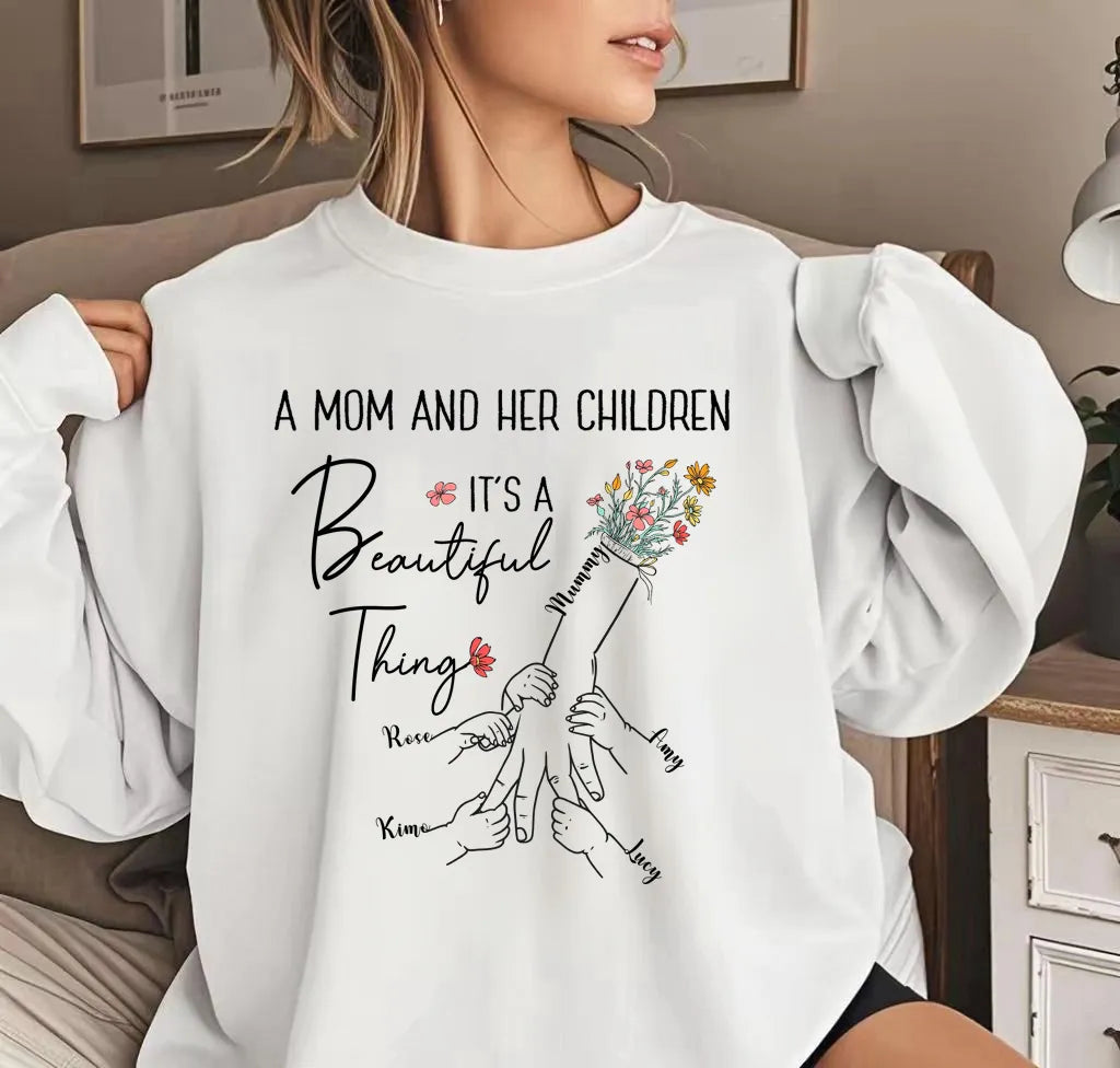 Özelleştirilebilir Anne Ve Çocukları Sweatshirt