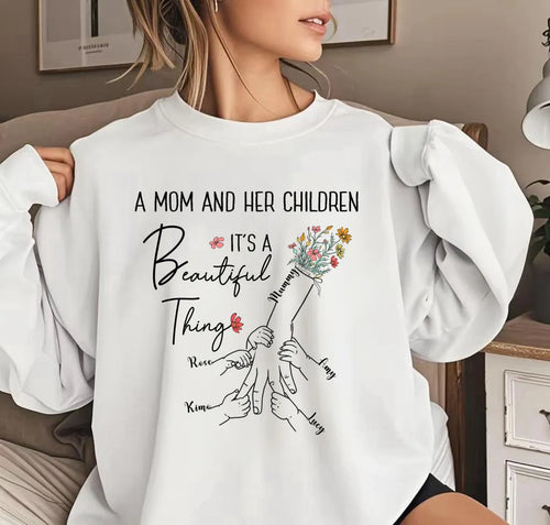 Özelleştirilebilir Anne Ve Çocukları Sweatshirt