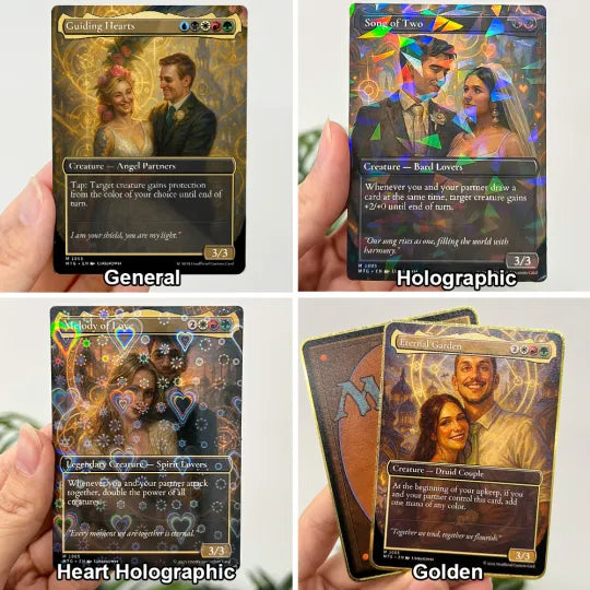 Çiftler İçin Kişiye Özel Tasarım MTG Magic Kartı